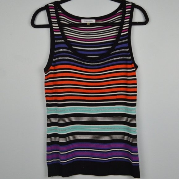 Calvin Klein Women's Shirt Multi-color Tank Top - Picture 2 of 5